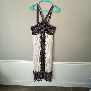 Xhilaration Maxi Dress - Cream, maroon